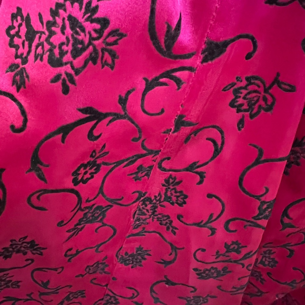Gunne Sax Jessica McClintock Black Velvet Pink Formal Dress Prom Vintage 9/Small - Picture 7 of 9